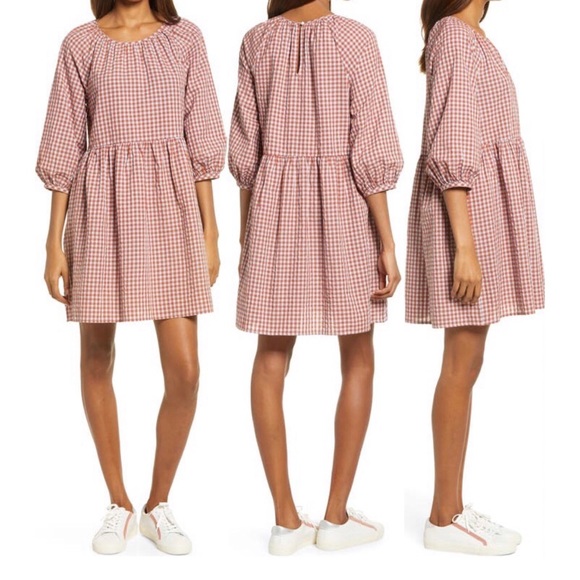 Madewell Easy Gingham Seersucker Cotton Dress Size 8 - Picture 14 of 14
